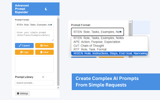 AI Prompt Framework Expander - 谷歌插件