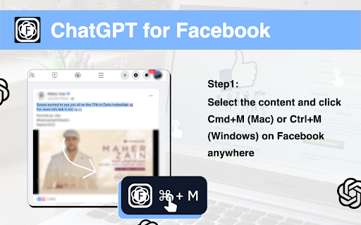 ChatGPT for Facebook - 谷歌插件