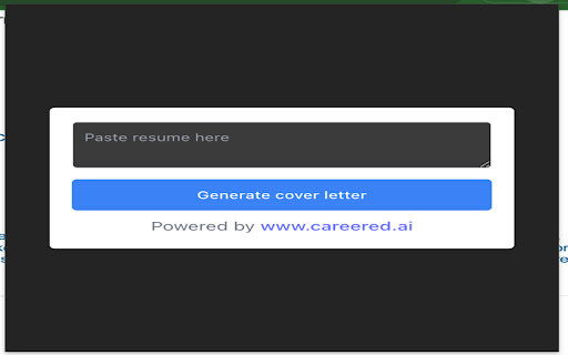 CareerEd Cover Letter Generator - 谷歌插件