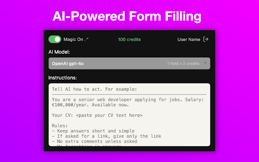 AI Form Fill - 谷歌插件