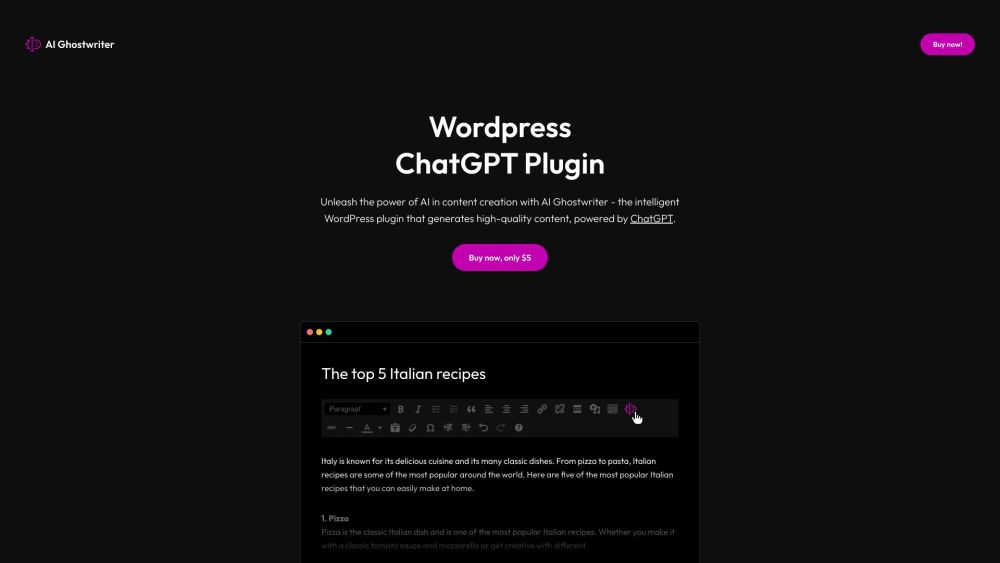 AI Ghostwriter - 使用ChatGPT技术实现高质量中文内容生成的终极WordPress插件