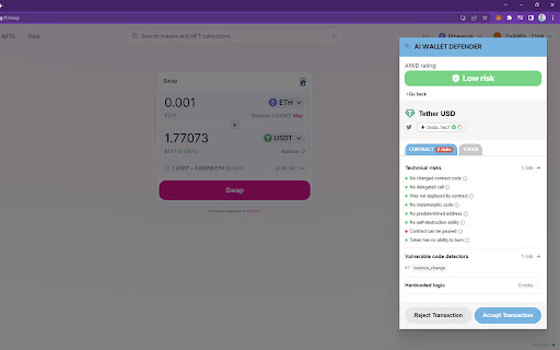 AI Wallet Defender - 谷歌插件