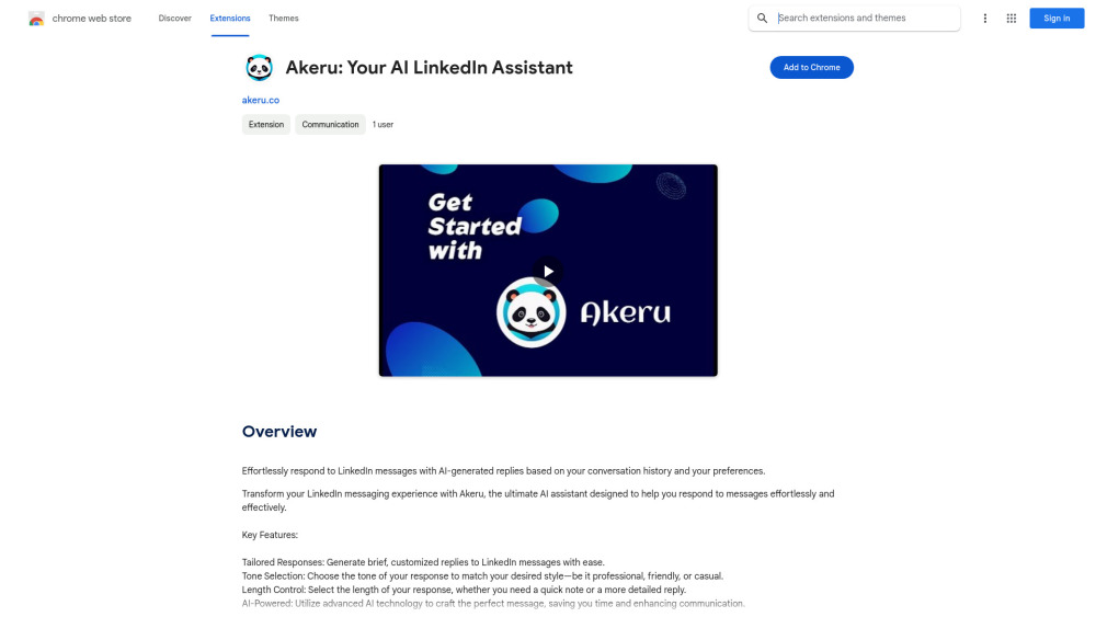 Akeru AI Assistant - 谷歌插件
