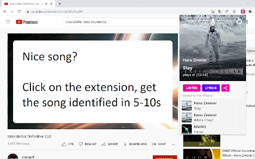 AudD Extension - 谷歌插件