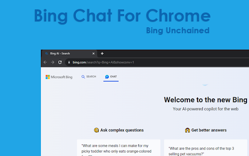 Bing Chat For Chrome - 谷歌插件