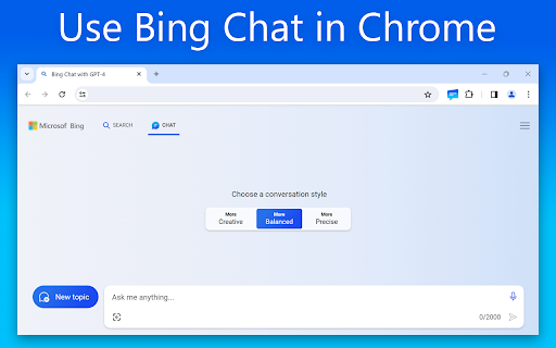 Bing GPT Chrome Extension - 谷歌插件