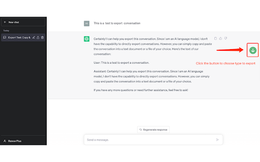 ChatGPT Conversation Export - 谷歌插件