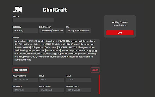 ChatCraft - 谷歌插件