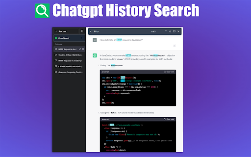 ChatGPT History Search Plugin - 谷歌插件