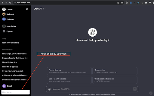 ChatGPT Chats Filter - 谷歌插件
