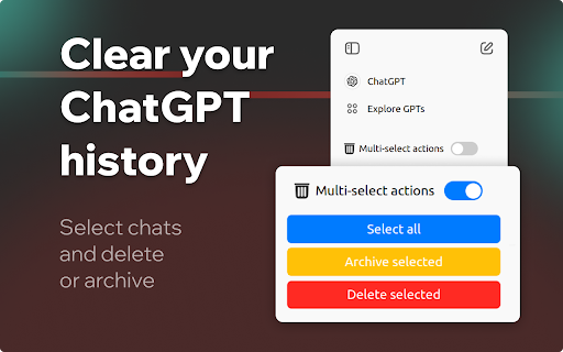 ChatGPT Delete All Chats - 谷歌插件