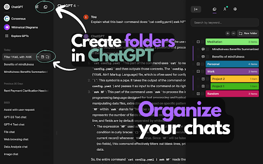 ChatGPT Easy Folders - 谷歌插件