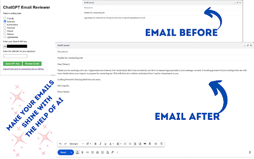 ChatGPT Email Reviewer - 谷歌插件