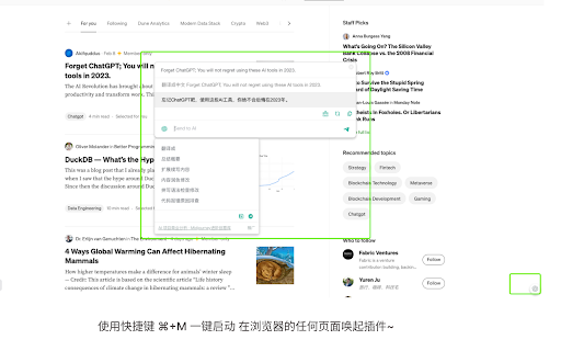 ChatGPT for all sites - 谷歌插件