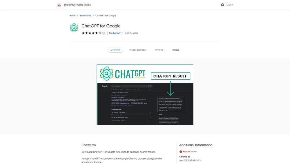 ChatGPT谷歌浏览器扩展 - 谷歌插件