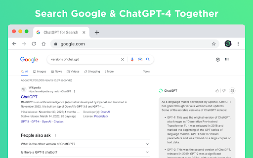 ChatGPT Chrome Extension - 谷歌插件