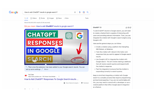 ChatGPT Extension - 谷歌插件