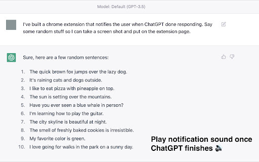 ChatGPT Notifier - 谷歌插件