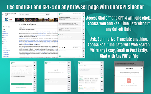 ChatGPT Sidebar with GPT-4 Vision & Image & Gemini by AITOPIA - 谷歌插件