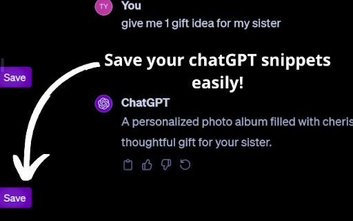 GPT Snippet Saver - 谷歌插件