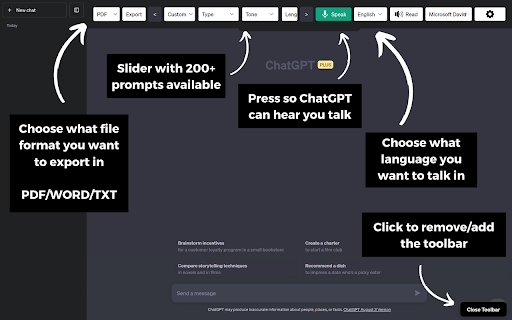 ChatGPT Toolbar Companion - 谷歌插件