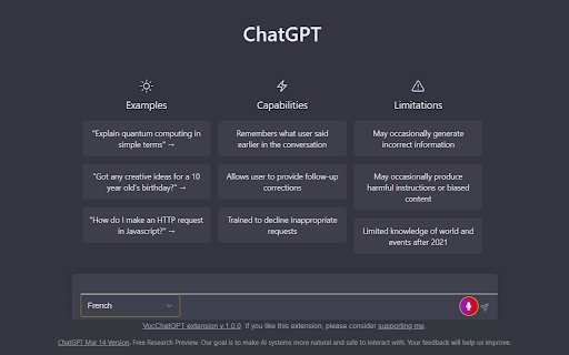 ChatVocGPT - 谷歌插件