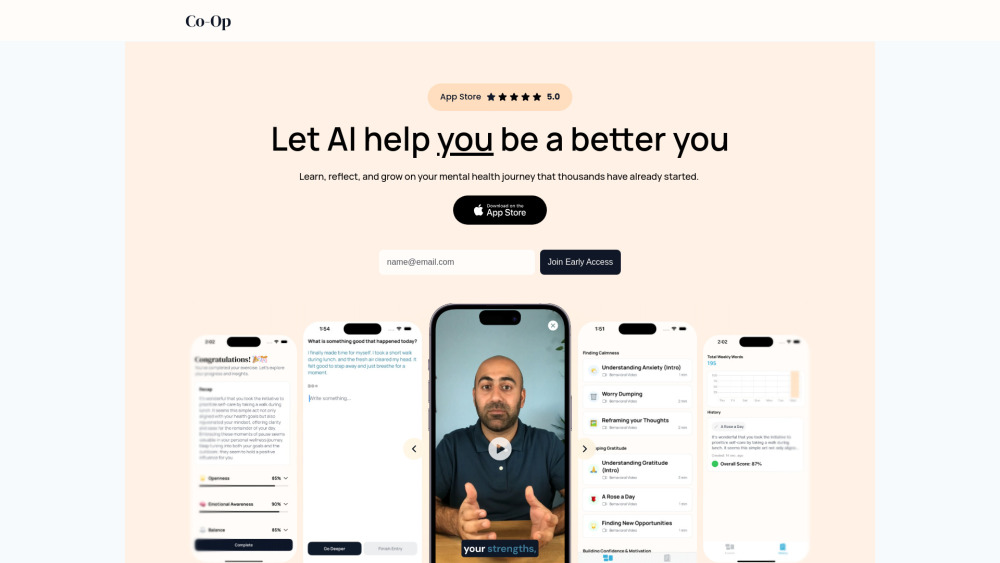 Co-Op - Self-Therapy App