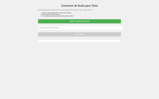Conversor de Áudio para Texto - 谷歌插件