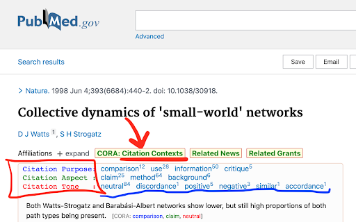 PubMed Citation Context Analyzer - 谷歌插件