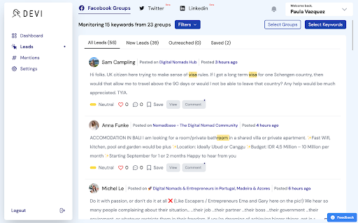 Devi AI Lead Generation Assistant - 谷歌插件