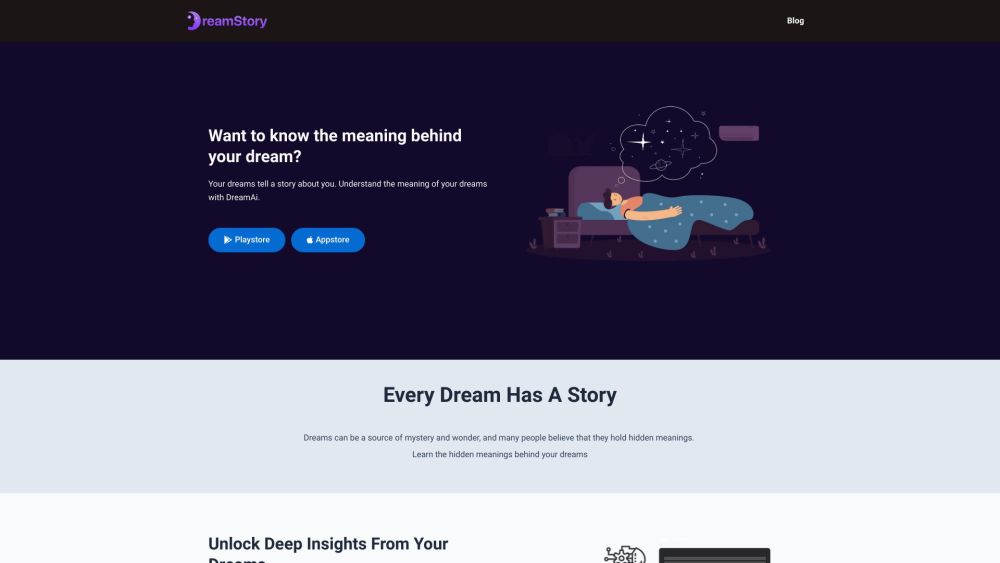 DreamStory - 使用AI技术解锁梦境背后的隐含意义的应用程序