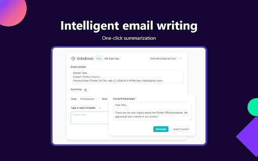EchoEmail-AI Email Write Generator - 谷歌插件
