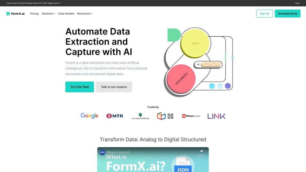 FormX.ai - AI提取表单与文件
