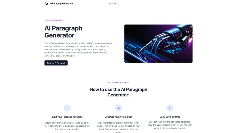 Free AI Paragraph Generator