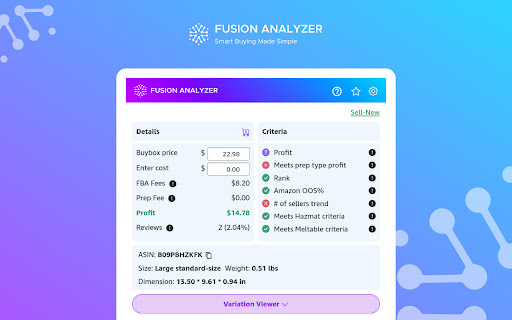 Fusion Analyzer - 谷歌插件