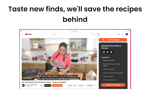 Get the Recipe - 谷歌插件
