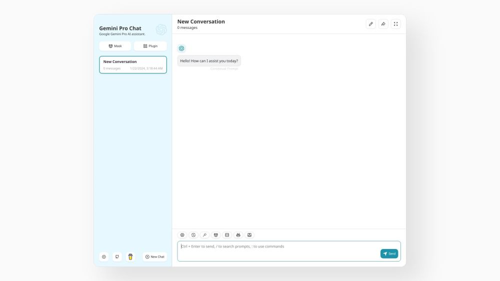 Google Gemini Pro Chat WebUI