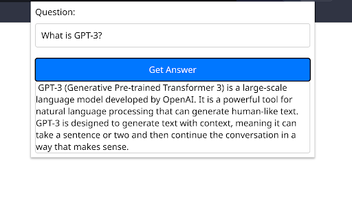 GPT-3 Q&A - 谷歌插件