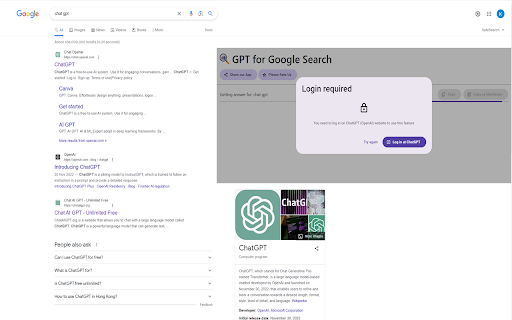 ChatGPT Google Search Extension - 谷歌插件