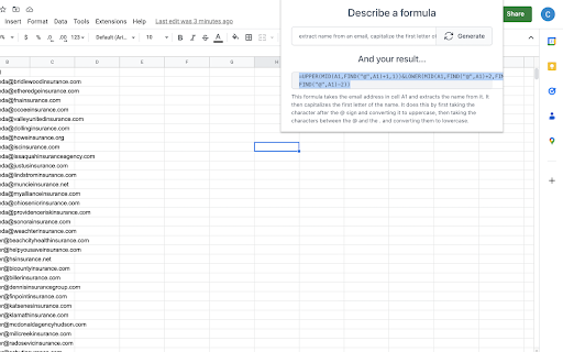 AI Formula Generator - 谷歌插件
