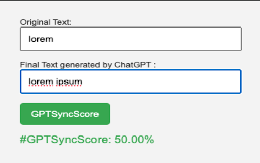 GPTSyncScore Calculator - 谷歌插件