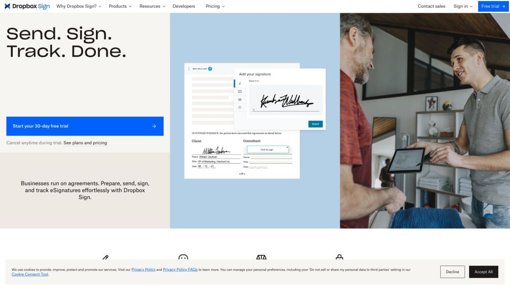 Dropbox Sign网站