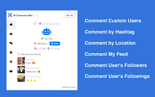IGCommentBot - 谷歌插件