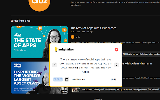 Insight Popup for YouTube - 谷歌插件