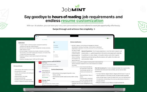 JobMint - 谷歌插件