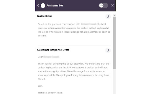 Kayako Agent Assistant Bot - 谷歌插件