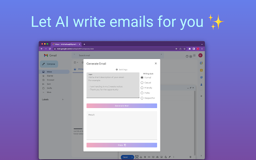 Letterbot AI - 谷歌插件