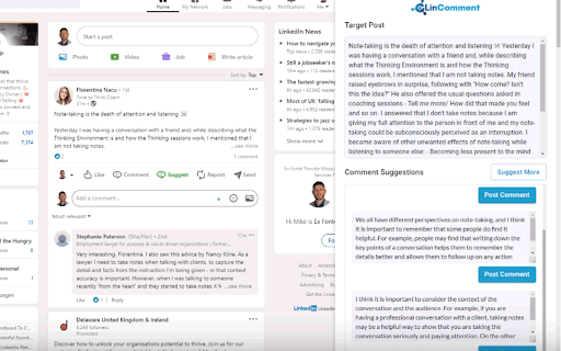 LinkedIn Comment Generator - 谷歌插件