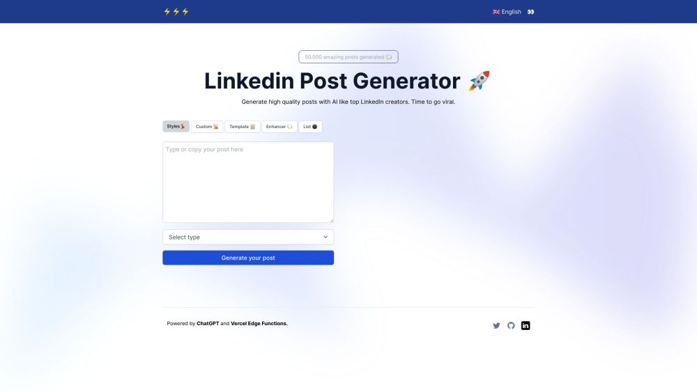 LinkedIn AI自动发帖器