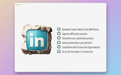 LinkedIn Saved Jobs Extractor - 谷歌插件
